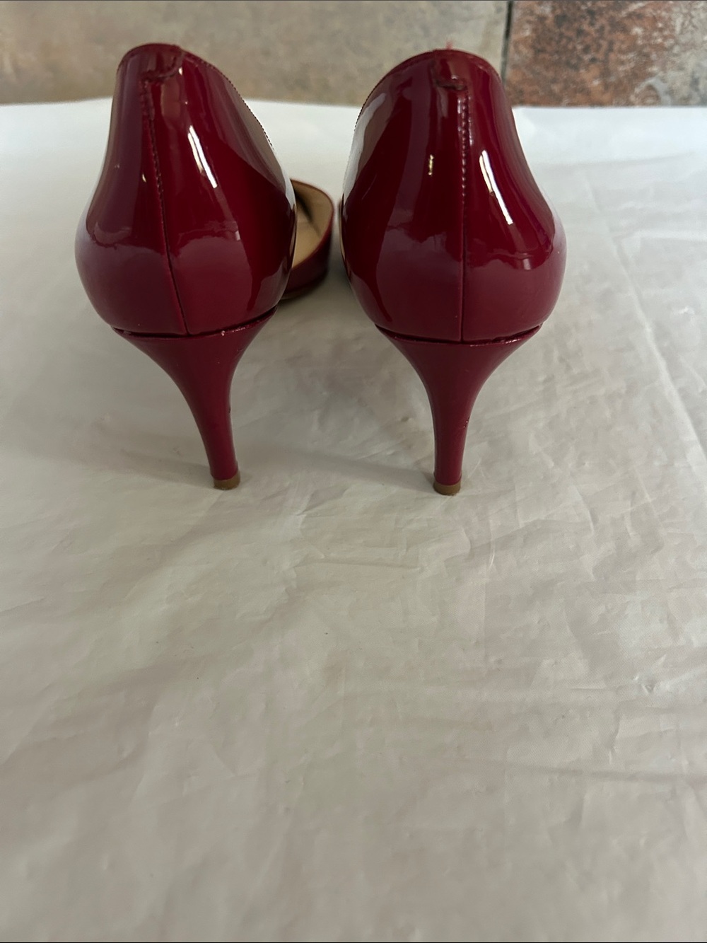 Nine West Red Patent Pointed Toe Pumps - Picture 4 of 8